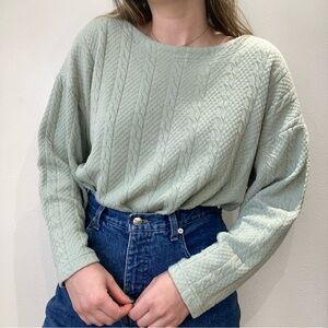 Vintage Sage Green Sweater Top